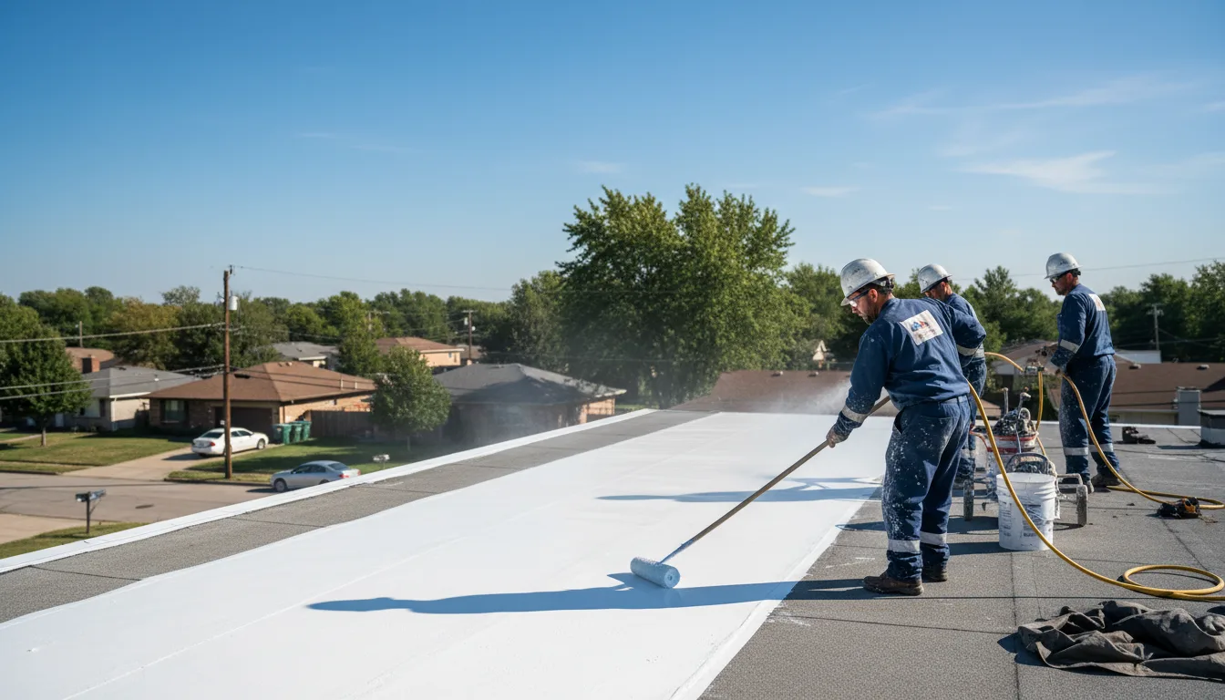 Commercial roof coating in Angola, LA near me